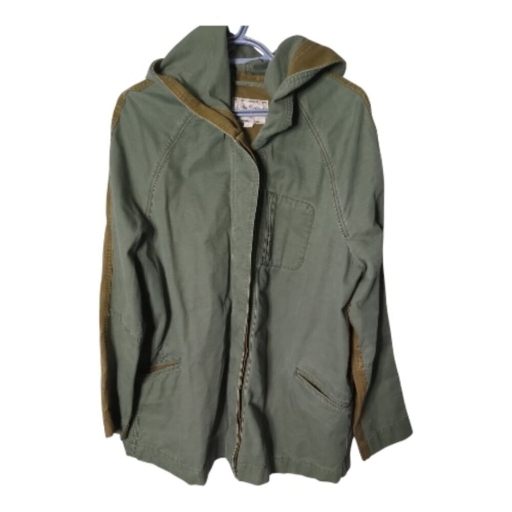 Lucky Brand Woman's Fall Utility Jacket,‎ Size Large Green/Brown Chore Barn Coat